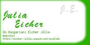 julia eicher business card